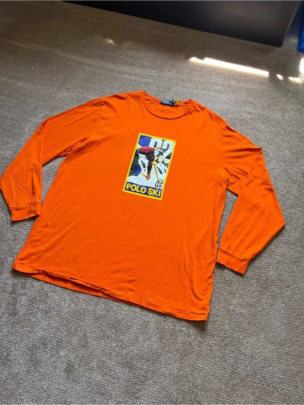 VTG 90’s Polo Ralph Lauren Polo Ski Orange Longsleeve Tee